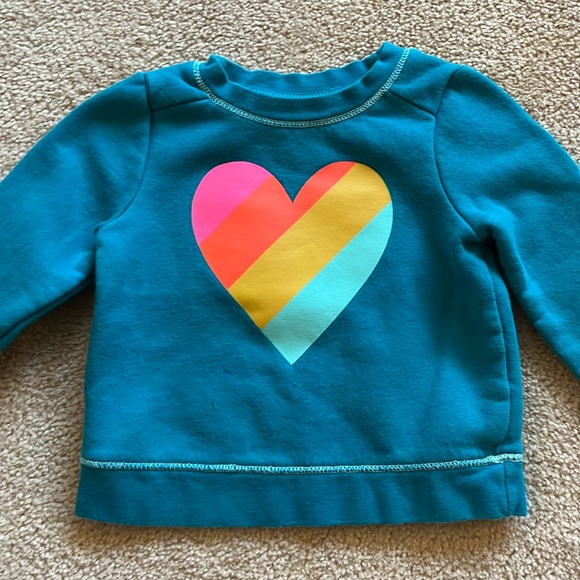 18M Cat & Jack heart sweatshirt - Picture 1 of 2